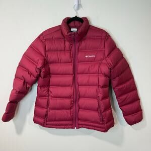 Columbia Women's Down Puffer Jacket McKay Lake Pink Full Zip XL